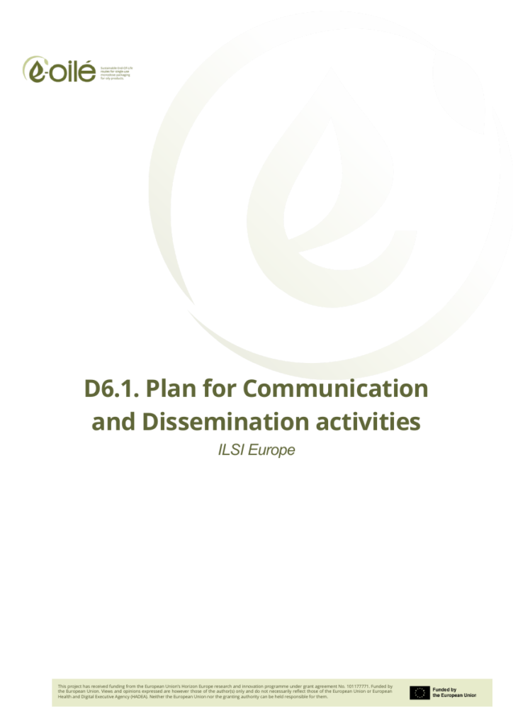 Cover of D6.1 - Plan for Communication and Dissemination Activities