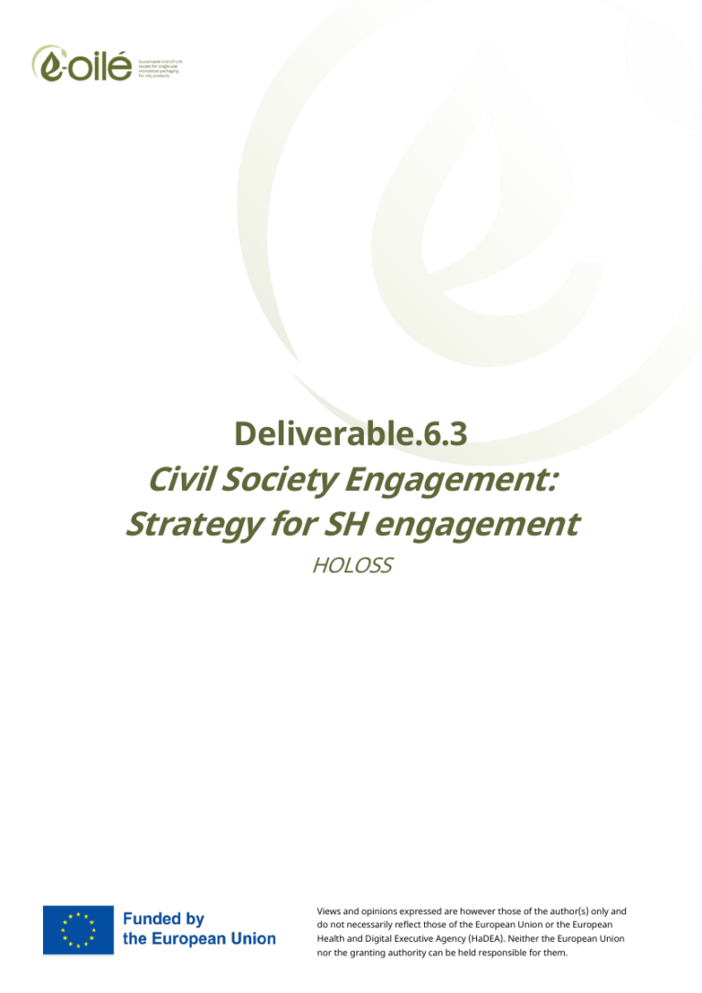 Cover of D6.3 - Civil Society Engagement: Strategy for Stakeholder Engagement